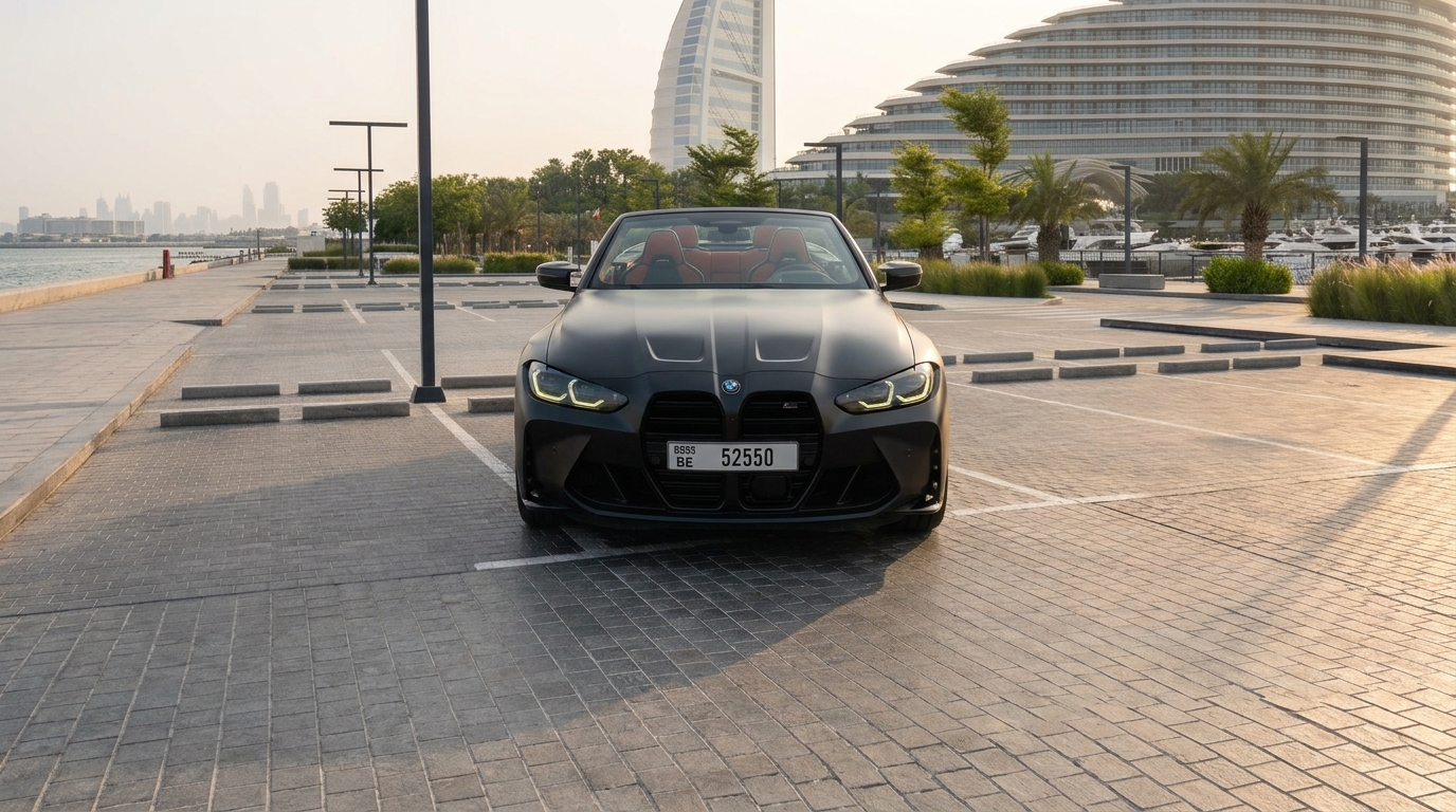 BMW M4 Convertible Black – Convertible Car Rental Dubai