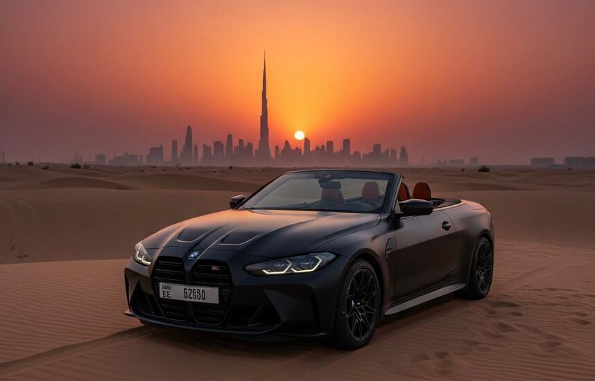 BMW M4 Convertible Black – Convertible Car Rental Dubai