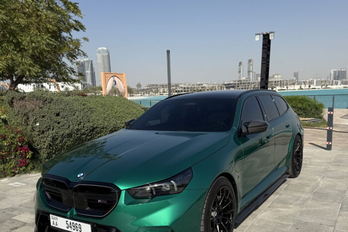 BMW M5 Green – Luxury Sports Car Rental Dubai