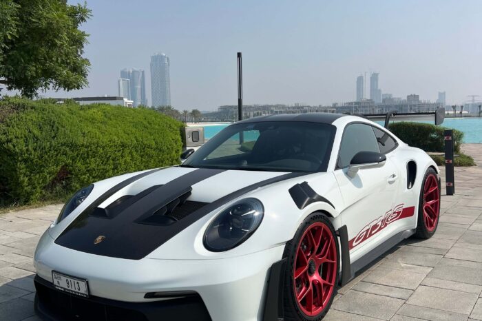 Porsche 911 GT3 RS White Red – Sports Car Rental Dubai