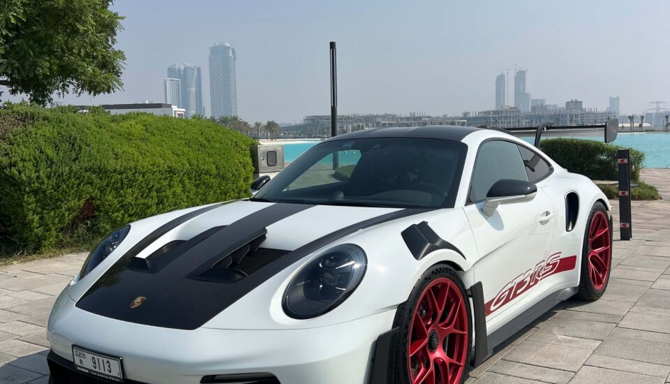 Porsche 911 GT3 RS White Red – Sports Car Rental Dubai